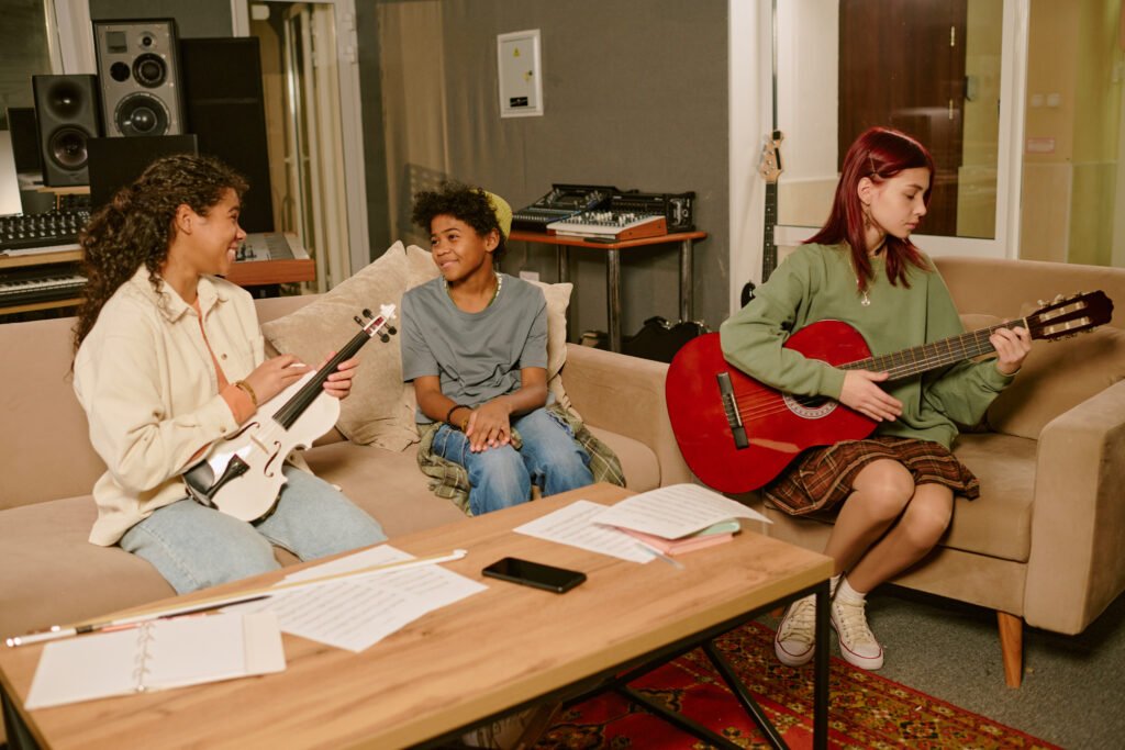 Studio with Teen Band Inside