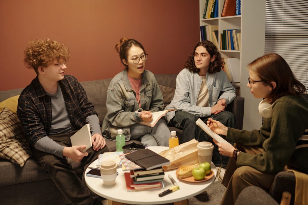 Students Working on Group Project