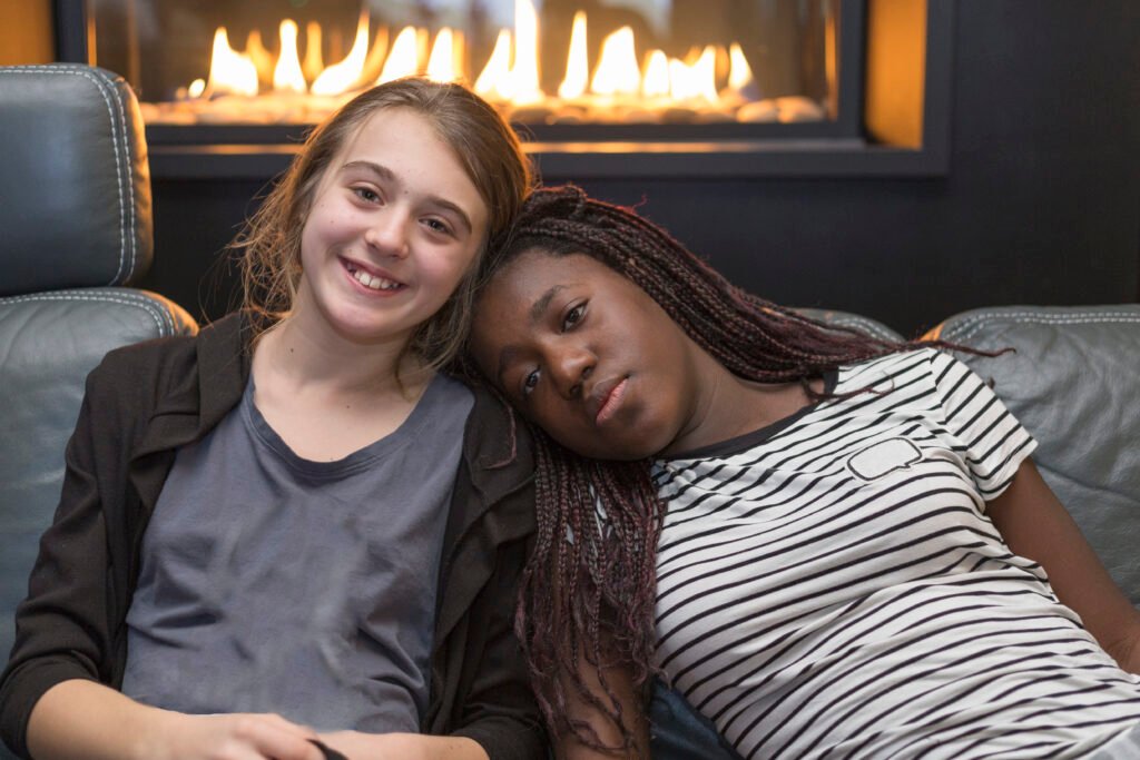 Teenager girls having a confidence moment