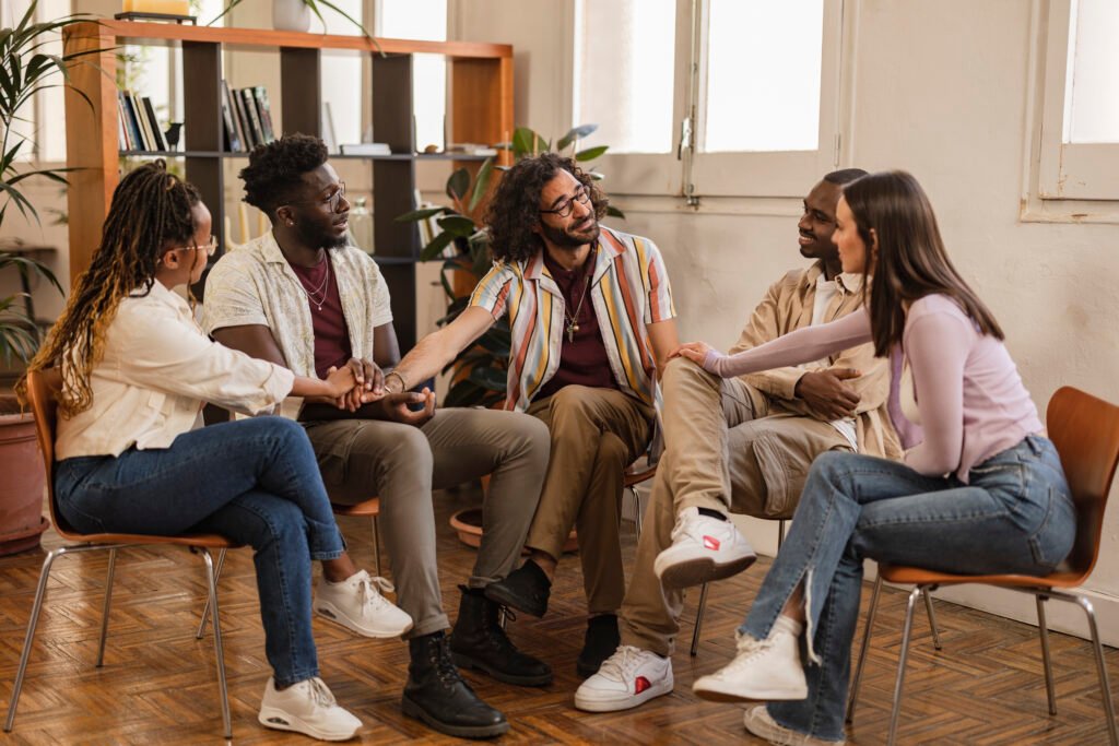 group therapy diverse multiracial people of multi generations