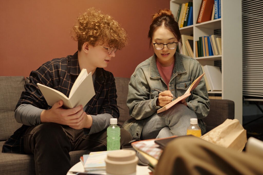 Boy and Girl in Study Session
